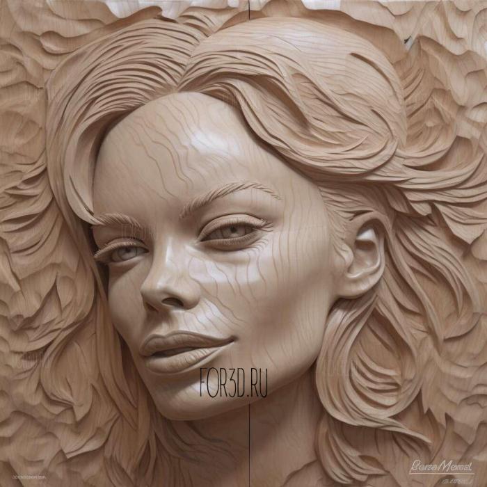 pamela anderson 3 stl model for CNC